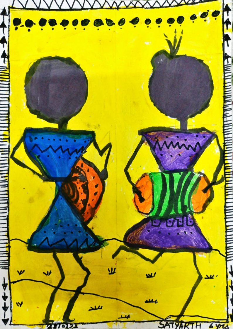 Painting by Satyarth Dixit - Warli Art