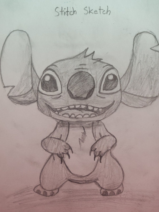 Painting by Aarnav Pillai - Stitch Disney character