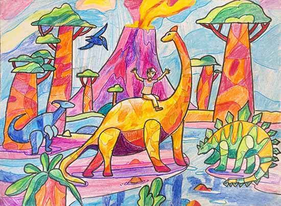 Paintings by Abhiraj Ranjit - I in Jurassic World