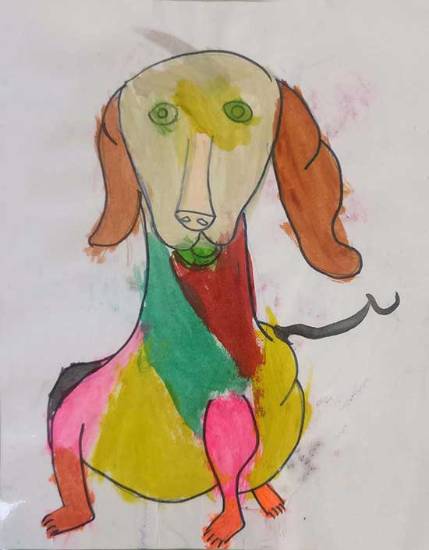 Paintings by Vannya Singh - My Dog my friend