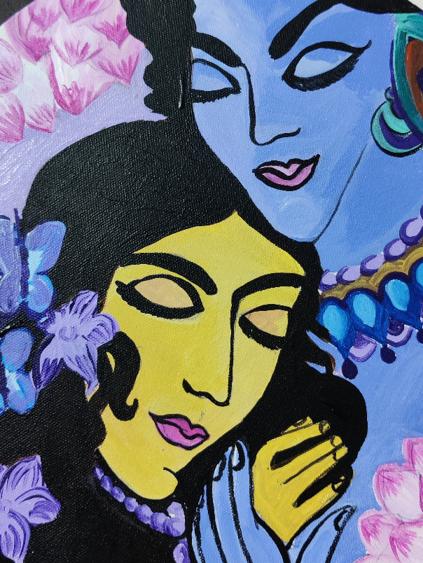 Painting by Richie Dalai - RadhaKrishna