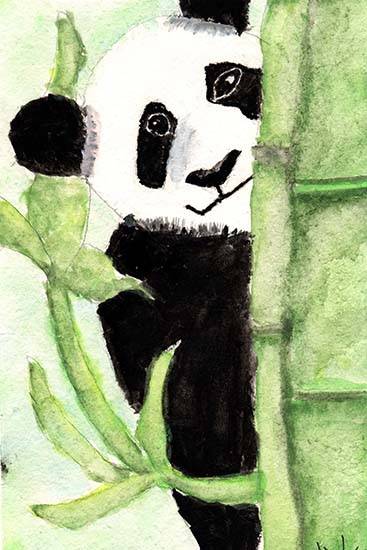 Painting by Ajayraja S - Innocent Panda