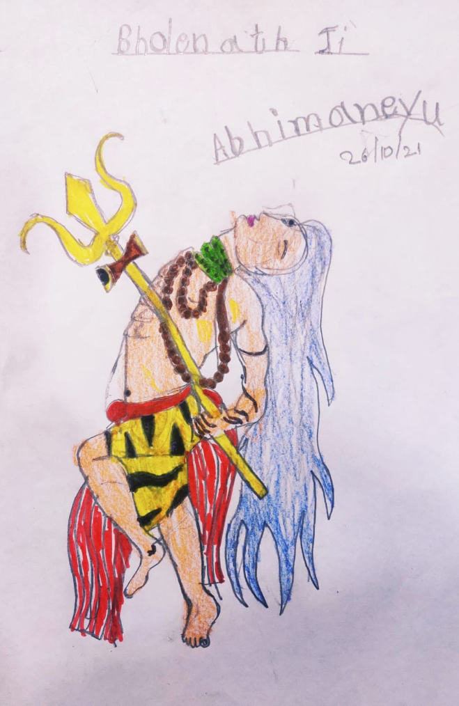 Painting by Abhimaneyu Singh - SHIV TANDAV