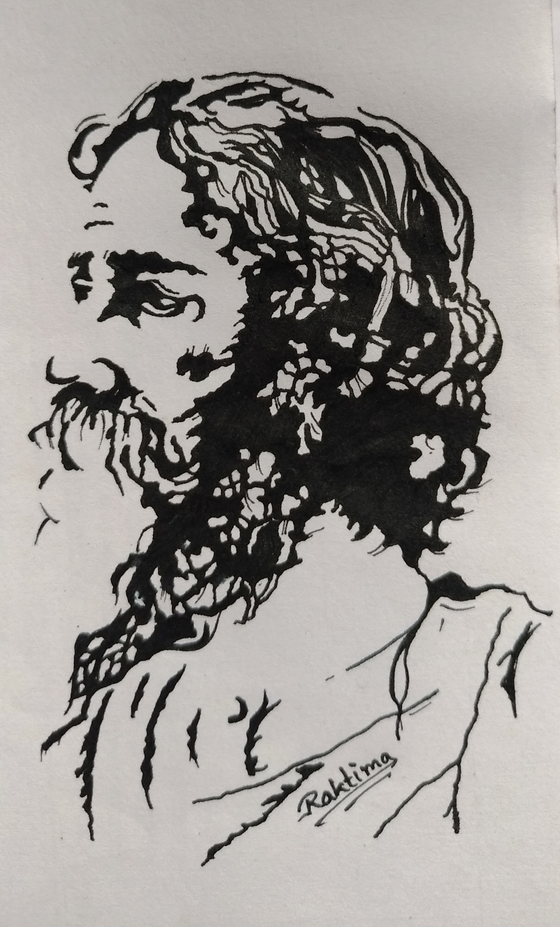 Painting by Raktima Sau - The great poet 