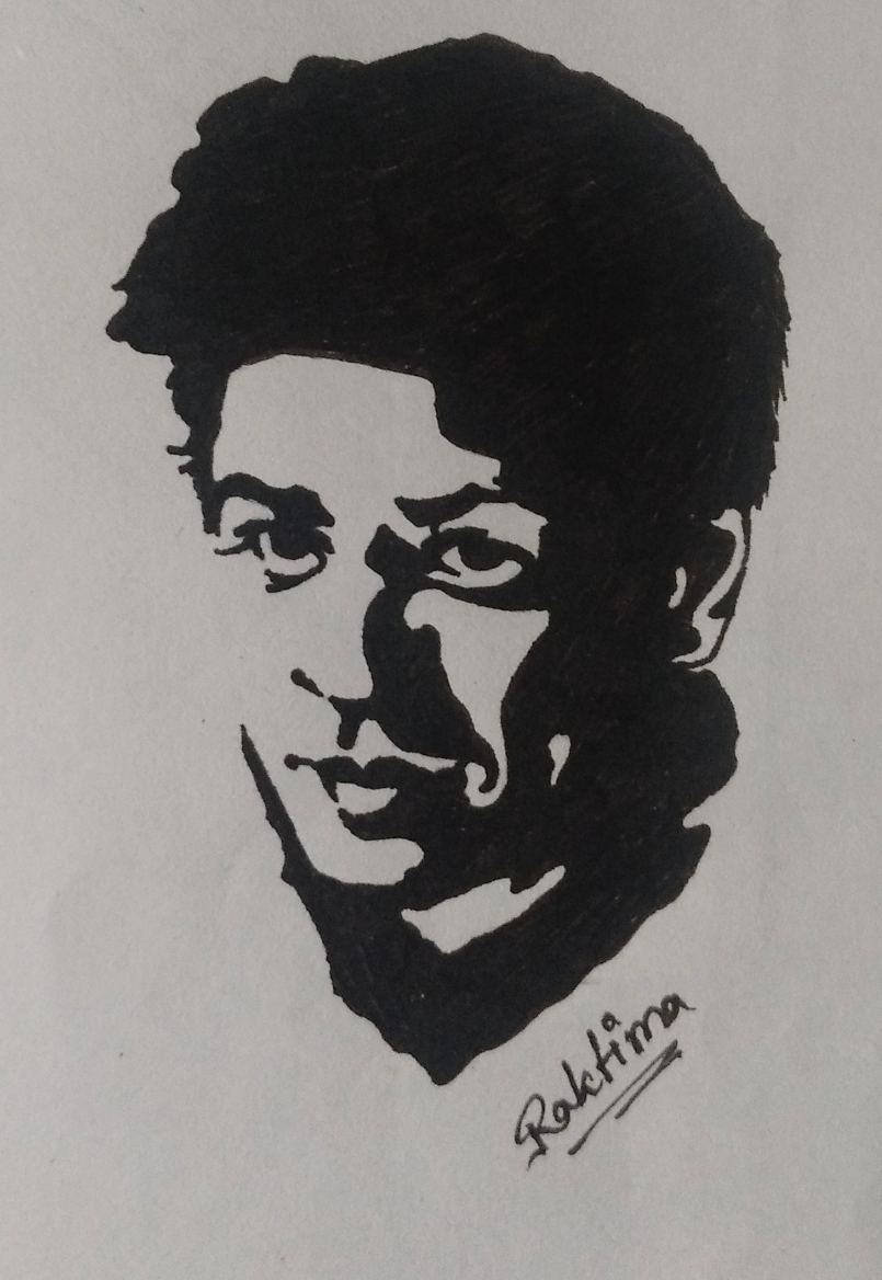 Painting by Raktima Sau - Great actor Shahrukh Khan