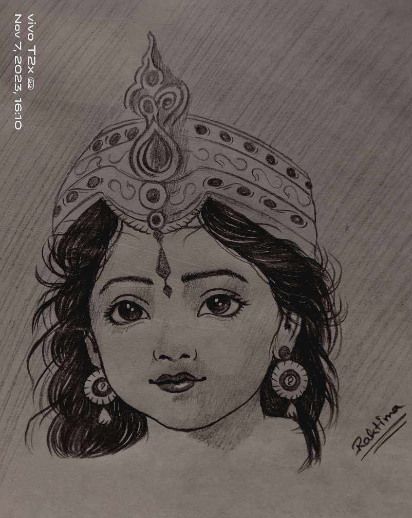 Painting by Raktima Sau - Lord Shree Krishna