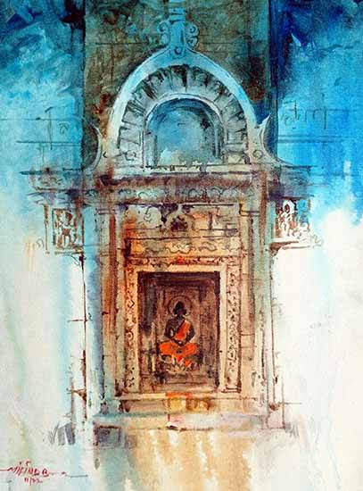 Painting by Milind  Bhanji - Buddha's Way - 2