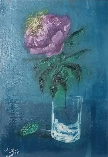 Painting by Khaled Hamdy .H - The Only Flower