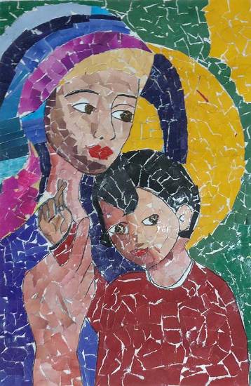 Painting by Aeshesha Maity - Mary the mother