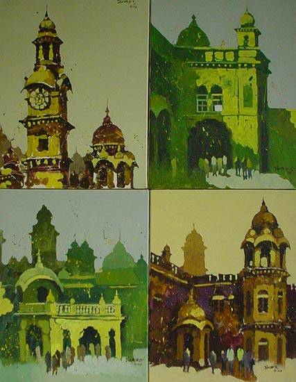 Paintings by Anwar Husain - Memories of the past