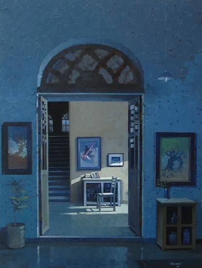 Painting by Anwar Husain - Whispering Silence II