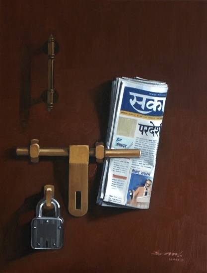 Painting by Anwar Husain - Memories IX