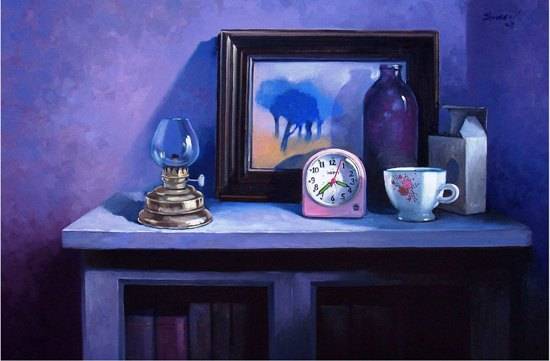 Painting by Anwar Husain - Still life VI