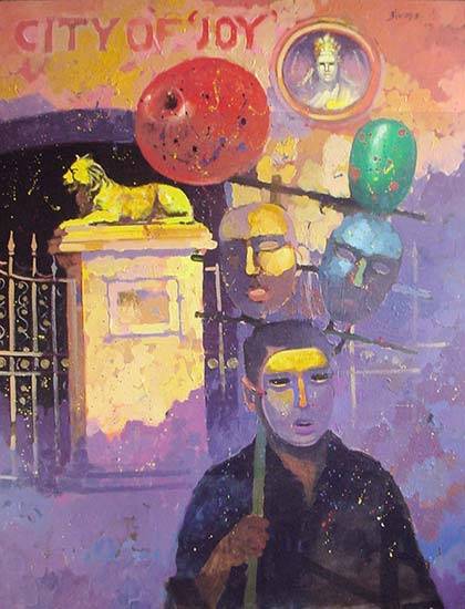 Paintings by Anwar Husain - City of Joy
