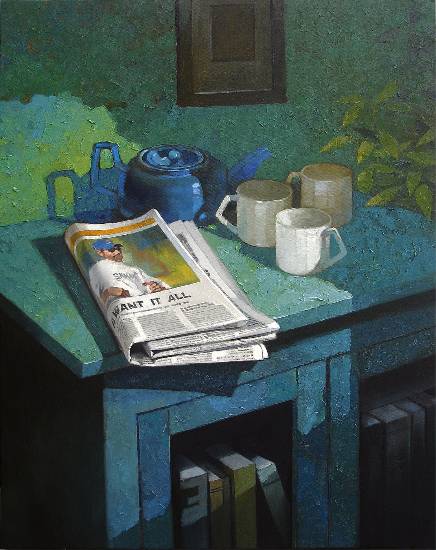 Painting by Anwar Husain - Good Morning