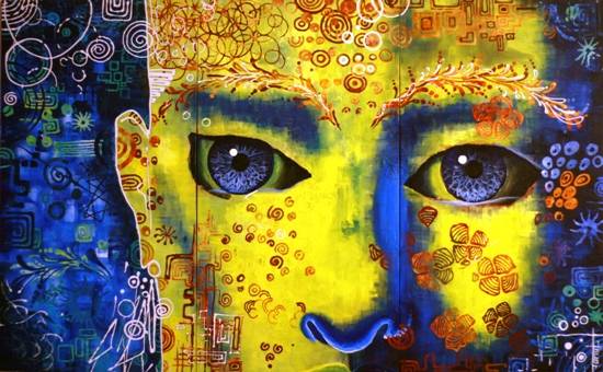 Painting by Anuj Malhotra - Radiance (Set of 3)