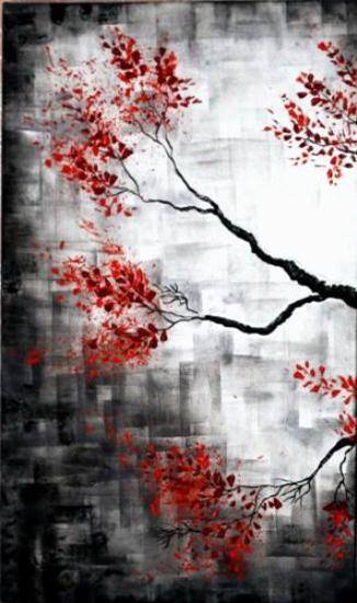 Painting by Anuj Malhotra - Cherry Blossom I