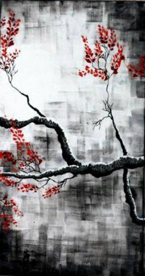 Painting by Anuj Malhotra - Cherry Blossom II
