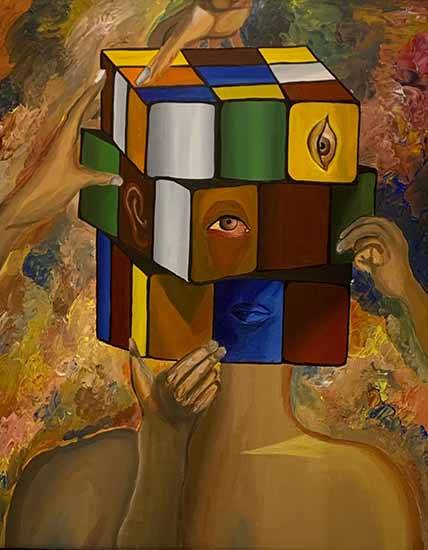 Painting by Pritika Punjabi - Dreamer's Jigsaw