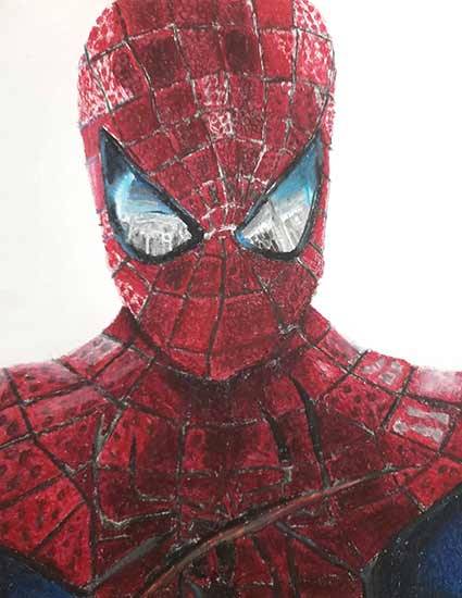 Painting by Neor Phukan - The Amazing Spiderman