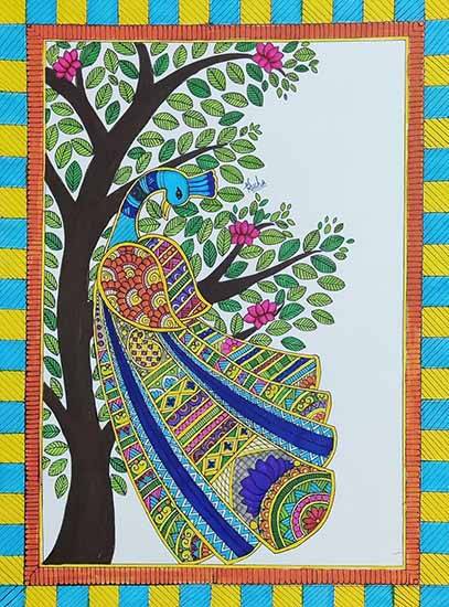 Painting by Rucha Sohoni - Peacock