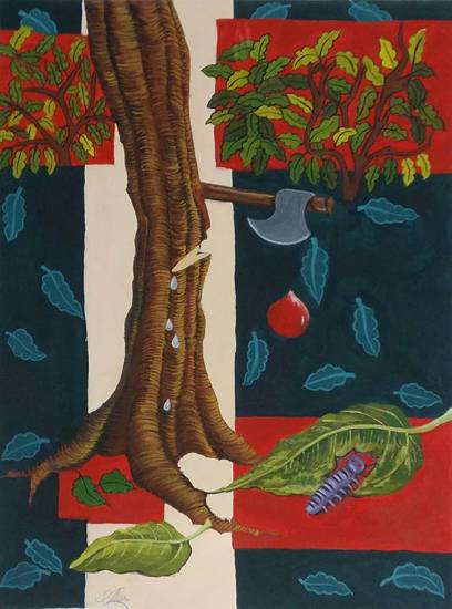 Painting by Sonali Ahire - Deforestation