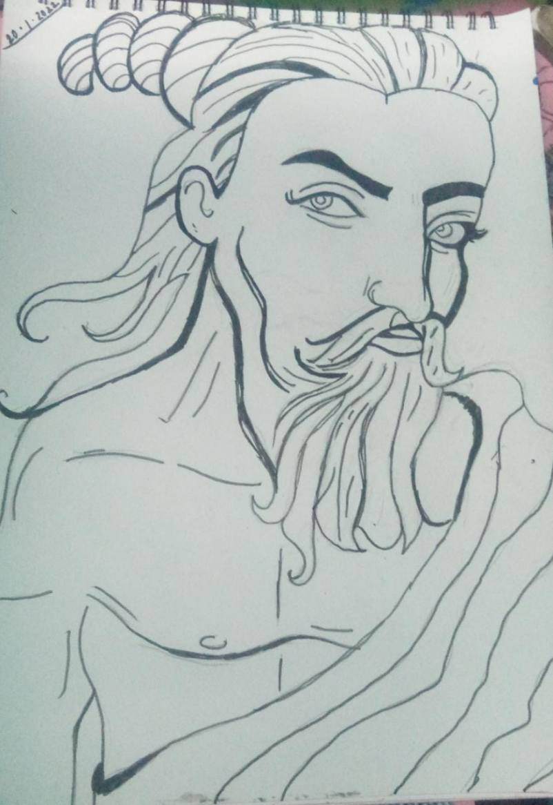 Painting by Yazhini G - Thiruvalluvar