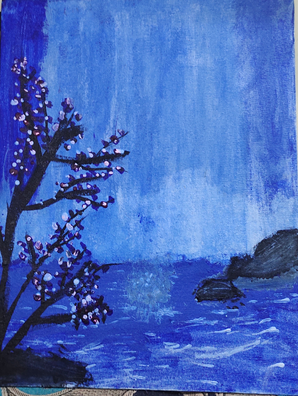 Painting by Darshan K. - Waterfalls