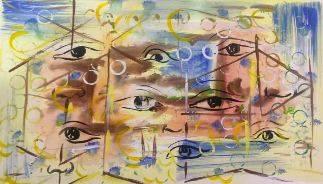 Painting by Krishya Thakur - Matrix