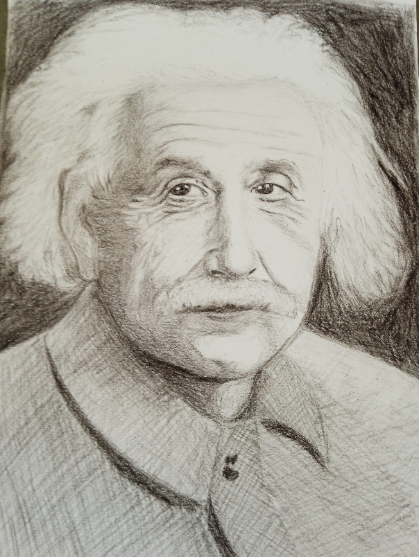 Painting by Nency Bhingradiya - Einstein - The Great Scientists