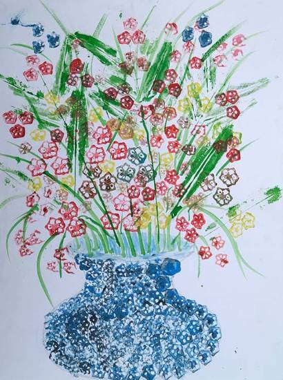 Painting by Arpita Madavi - Flower Pot