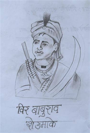 Painting by Nitesh Meshram - Veer Baburao Shedmake