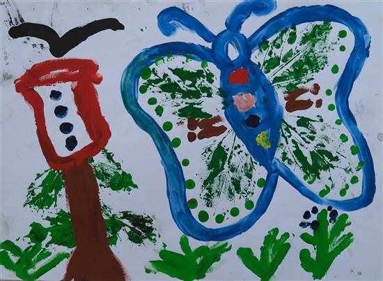 Painting by Preeti Kumare - Butterfly