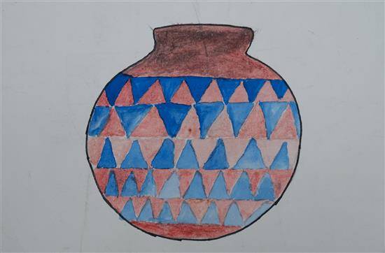 Painting by Diksha Masale - Design on Pot