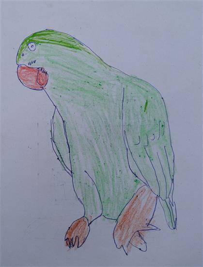 Painting by Asmita Chondkar - My Favoavorite Bird Parrot