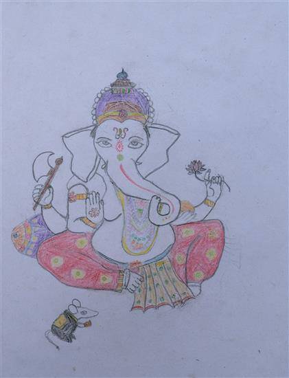 Painting by Vaibhav Metange - Lord Ganesha