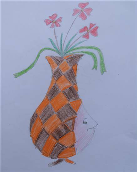 Painting by Savita Gayakwad - Flower Pot