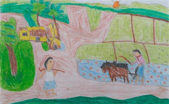 Painting by Karina Fado - Rural Life