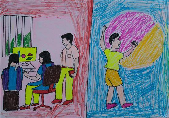 Painting by Amol Gota - Computer Education