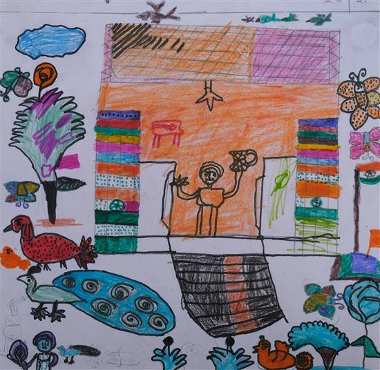 Painting by Ashwini Bahiram - My Home Premises