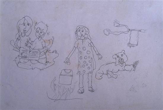 Painting by Yogita Malache - Picnic at Zoo