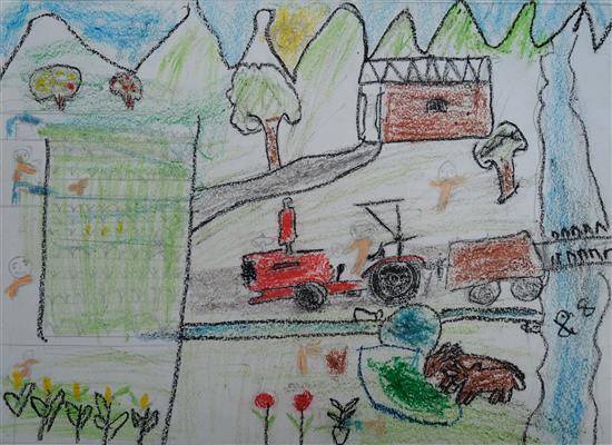 Painting by Rahul Pawara - My Village - 1