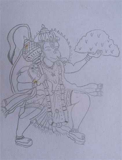 Painting by Avinash Kasdekar - Jay Hanuman