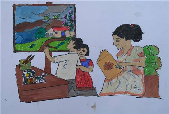 Painting by Achal Naik - My dream to be artist