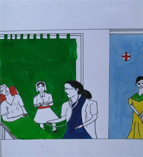 Painting by Monika Zarekar - I want to become a Doctor