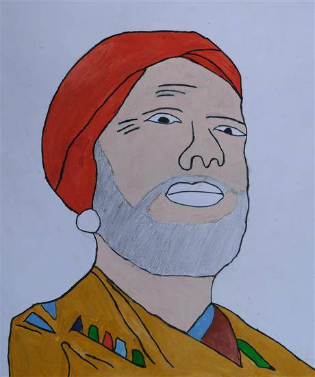 Painting by Lalita Mawaskar - Saint Gadage Maharaj