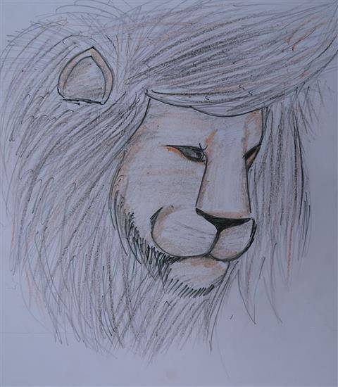 Painting by Sonali Dhurve - King of Forest