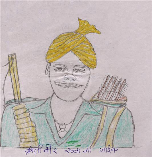 Painting by Ranveer Gedam - Revolutionary Khajya Naik