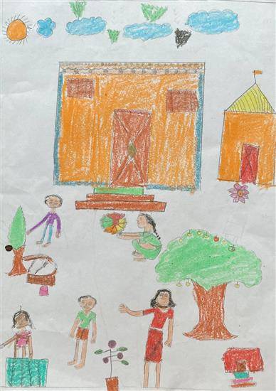Painting by Usha Bhise - My Village - 4
