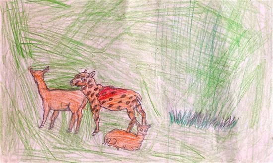 Painting by Archita Suratne - Deer's